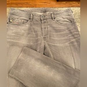 Diesel Buster Jeans, Size 36x32, Light Gray Wash, EUC